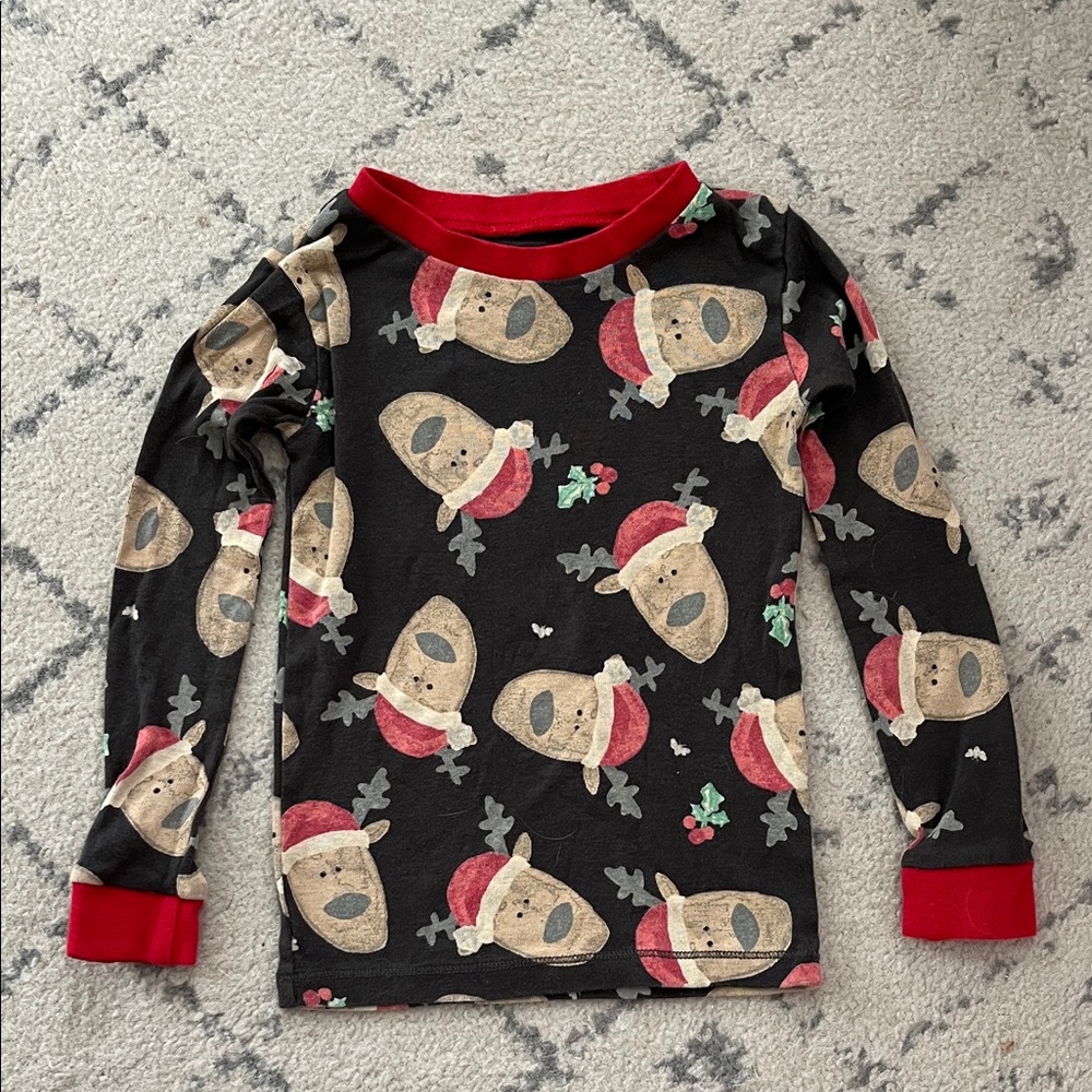 Burt's Bees Kids Reindeer Shirt - Black and Red
